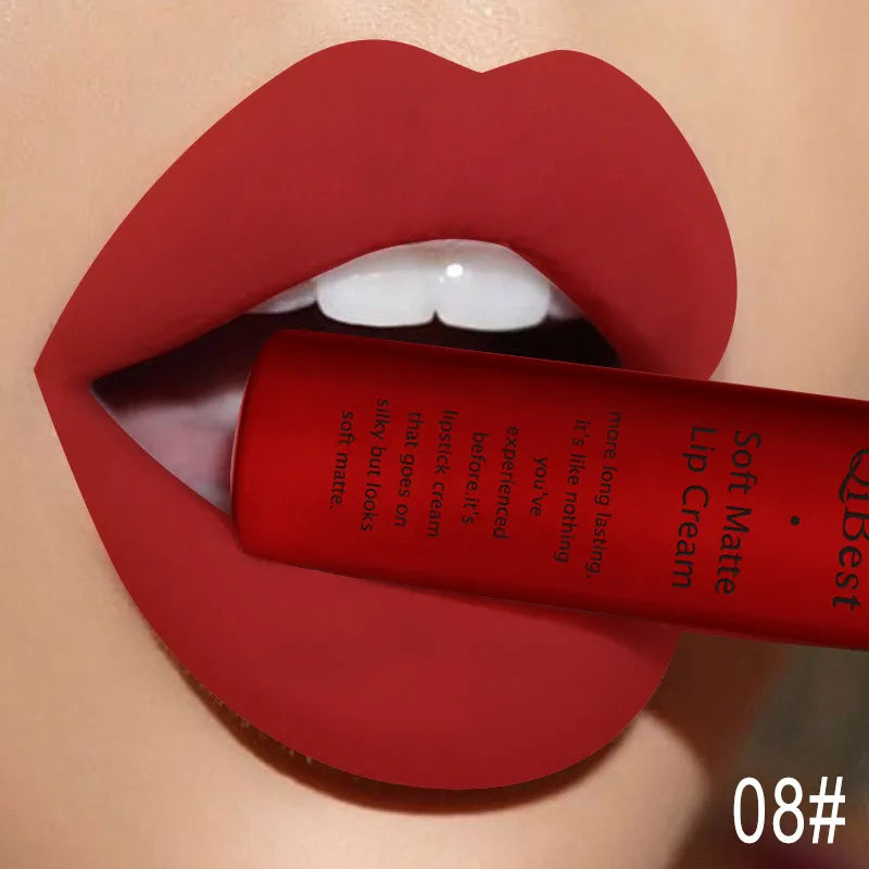 QIBEST Matte Liquid Lipstick – Waterproof Velvet Lip Tint