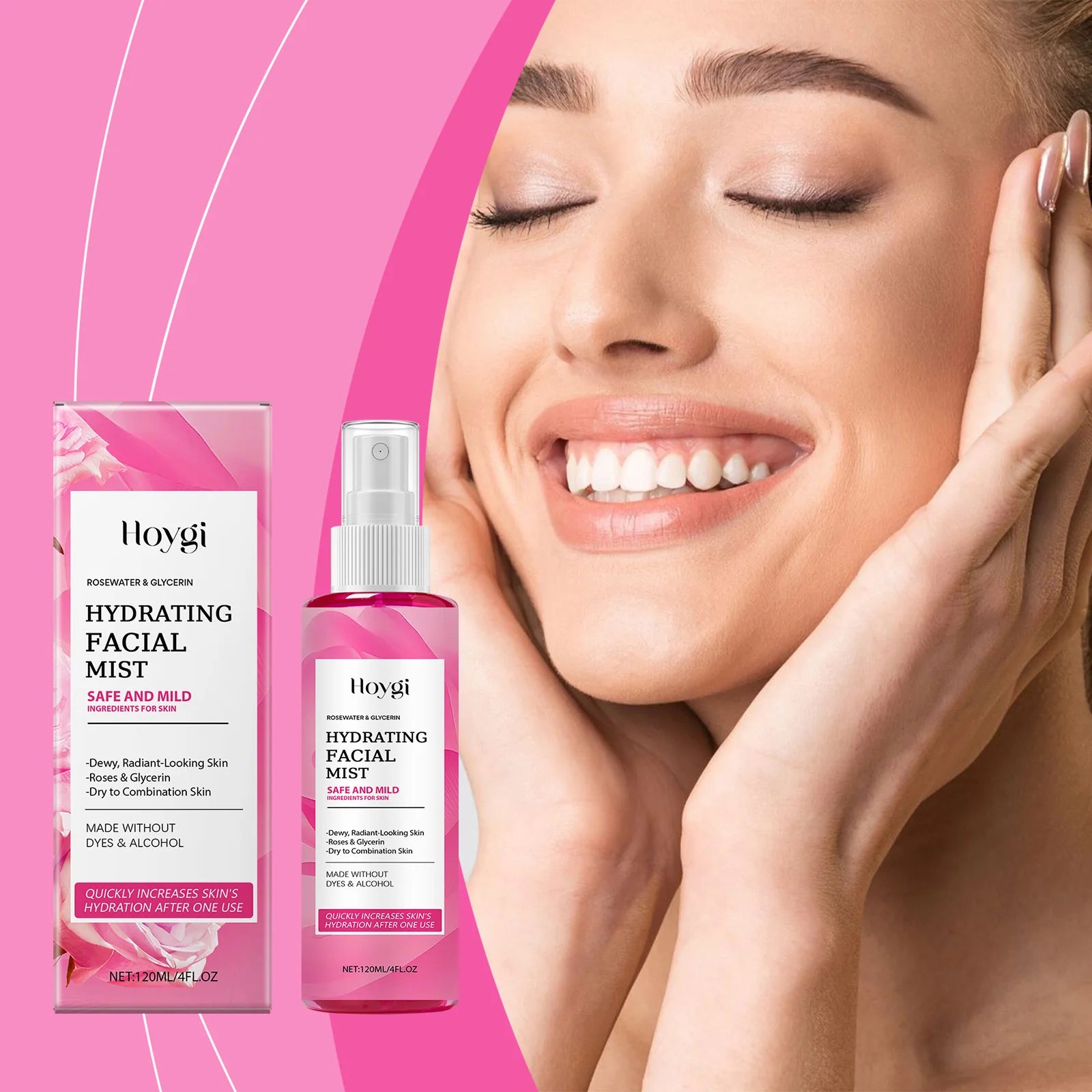 Hoygi Rose Facial Spray – Hydrate, Tone & Minimize Pores