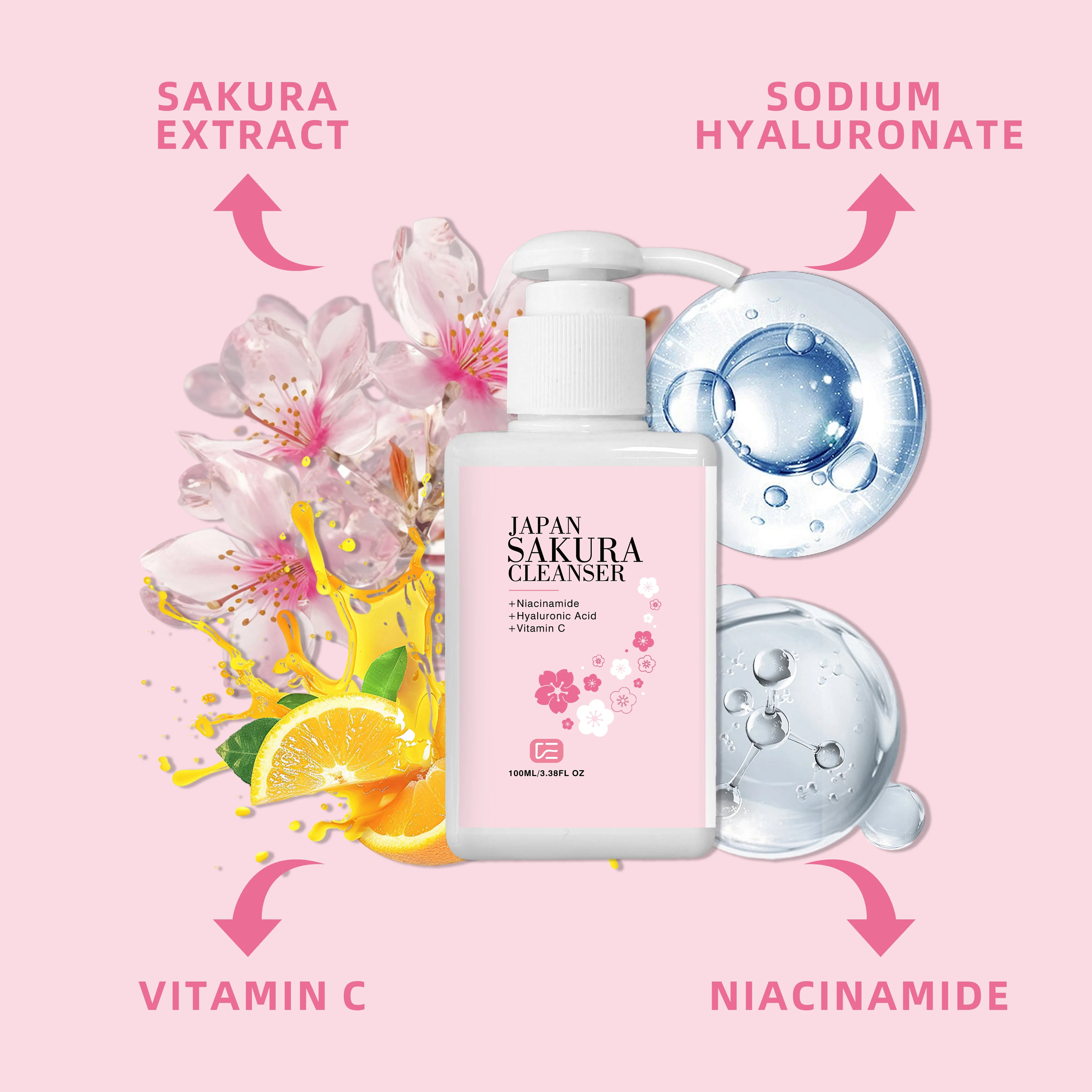 Veérenae Sakura Cherry Blossom Facial Cleanser – All Skin Types