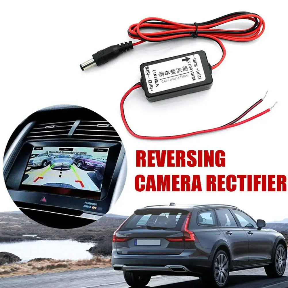 12V Anti-interference DC Power Relay Capacitor Filter Connector Auto Car Camera Filter For Car Parking Reverse Rear View Camera Oasis Select