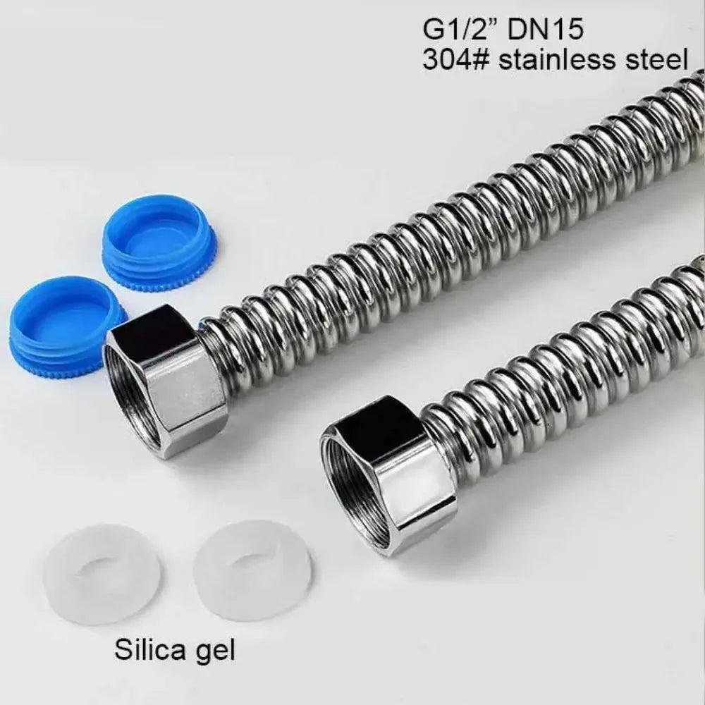 G1/2"G3/4"G1" Stainless Steel Corrugated Water Hard Pipe Hose 20-200cm Oasis Select