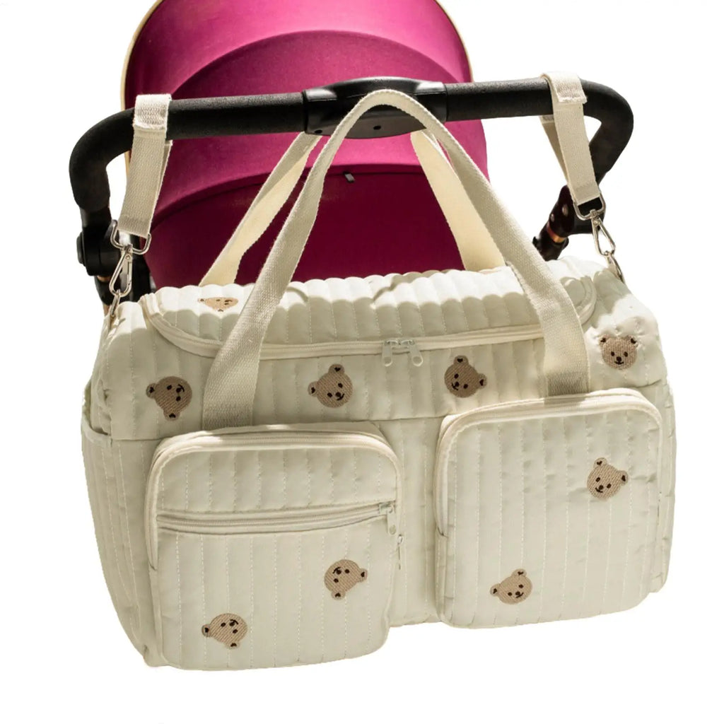 Diaper Bag For Travel Cartoon Bear Diaper Bag With Compartment Spacious Nappy Pouch momma Bag For Travel Camping Home Shopping Oasis Select