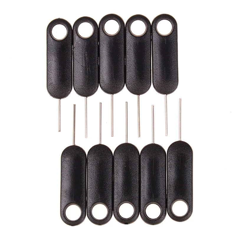 10Pcs Universal SIM Ejector Pin Extended 12mm Stainless Steel Micro Tool Spare Phone SIM Card Tray Removal Key for Cell Phones Oasis Select