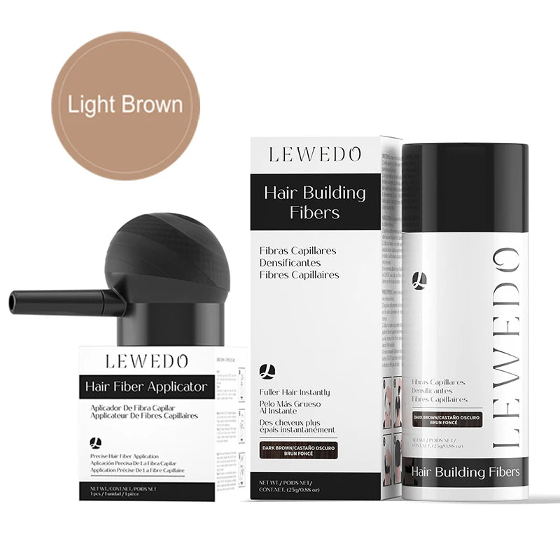 LEWEDO Hair Fiber Set 25g – Volumizing Fibers for Men