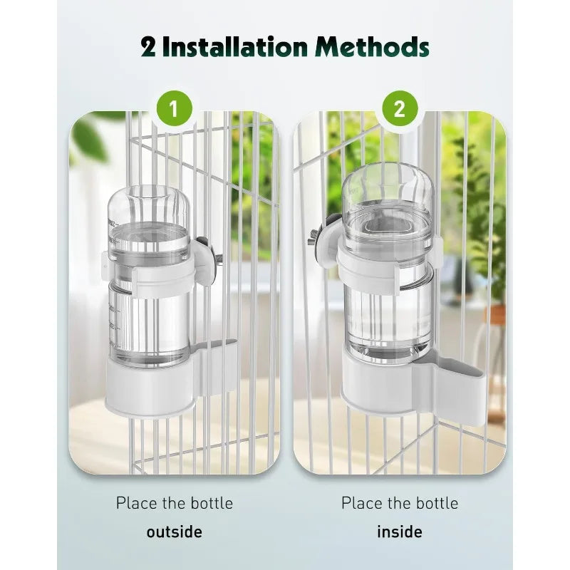 2 pieces of bird water dispenser, automatic water feeder, plastic cage-type water dispenser (not suitable for food feeding) Oasis Select