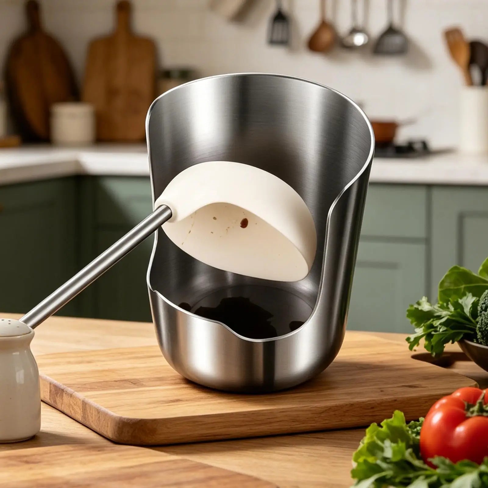 Spoon Rest with Pot Lid Holder Multifunctional Stainless Steel Vertical Rack Spoon Rest for Counter Cabinet Kitchen Oven Home Oasis Select