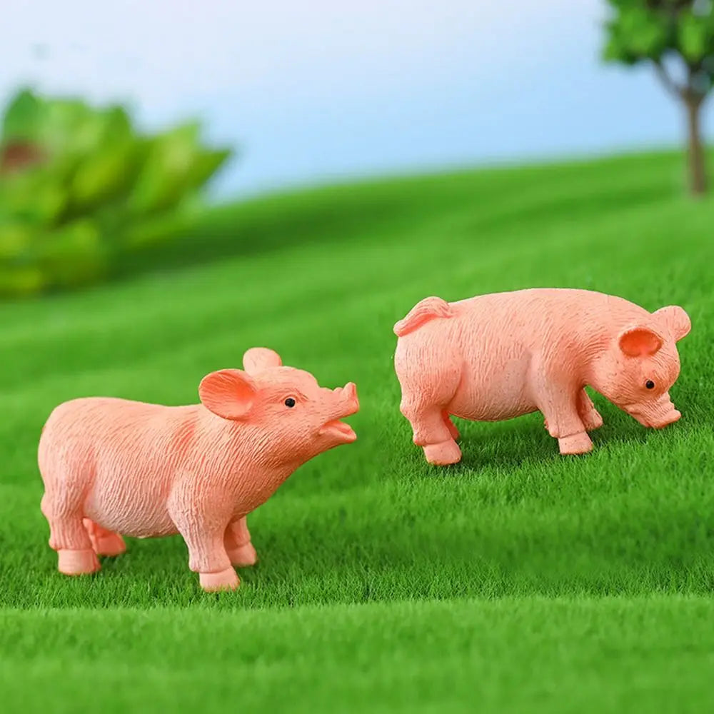 3-Pack Cute Pig Miniature Figurines | Waterproof Garden Statues Garden Figurine Set Oasis Select