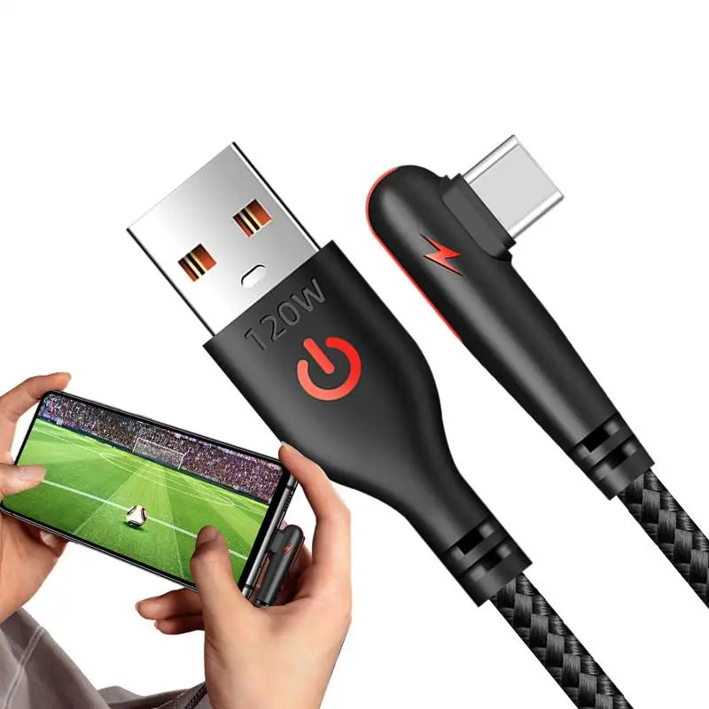 90 Degree USB C Cable Fast Charging Braided 120W Charger Cord TypeC Fast Charging Cord TypeC USB C Cable Right Angle USB C Cable Oasis Select