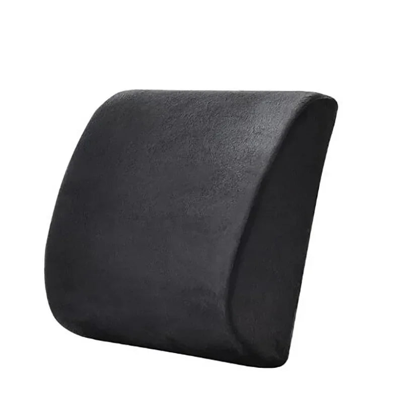 Office Seat Lumbar Support Memory Sponge Lumbar Cushion Slow Rebound Car Cushion Relieves Low Back Pain Breathable Lumbar Pillow Oasis Select Velvet black