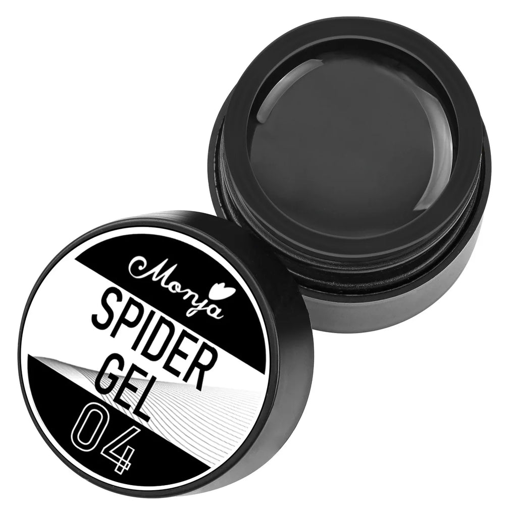 Nail Art Elastic Gel Polish for Carving and Painting Designs, 4 Colors Oasis Select 04 Black