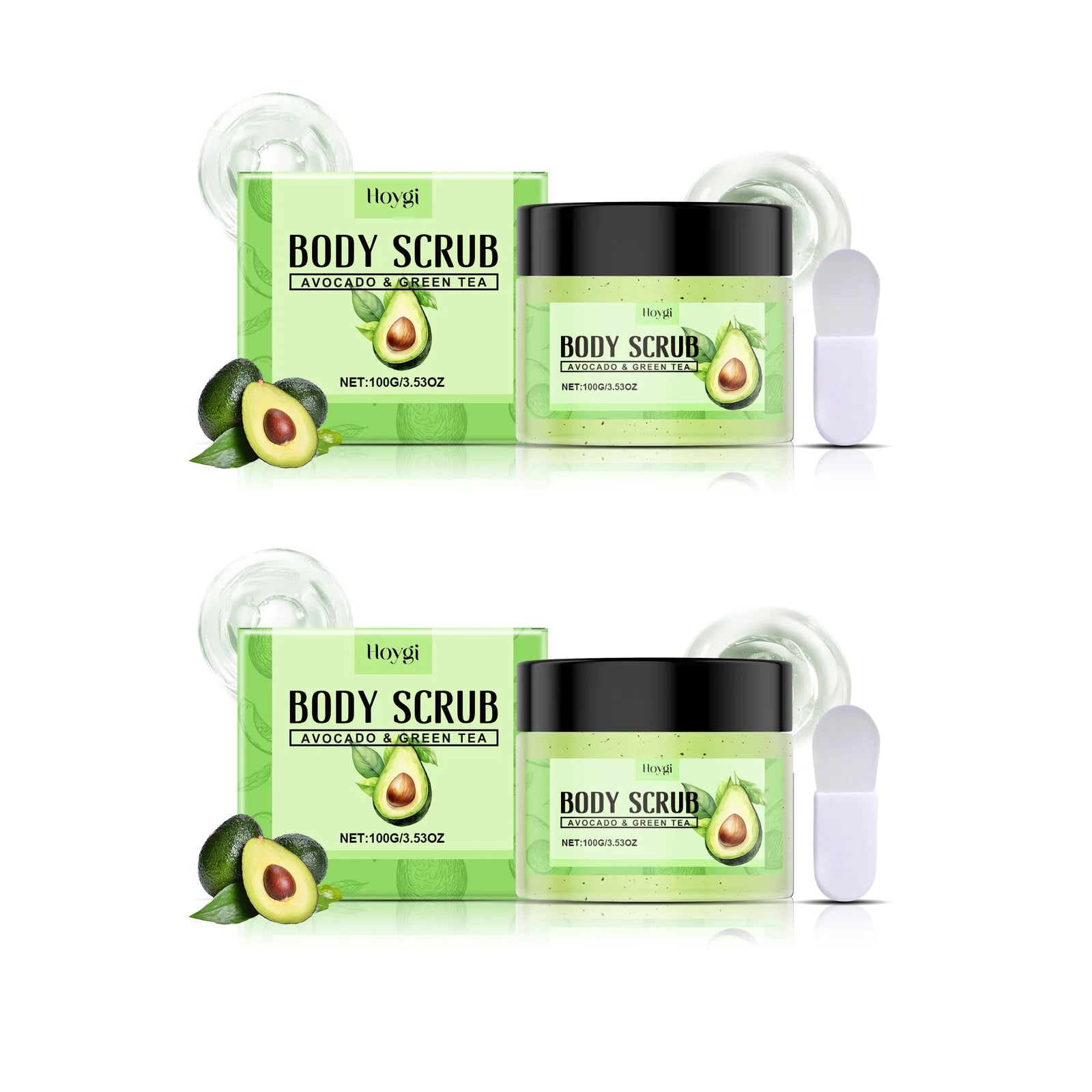 Matcha Body Scrub Gentle Exfoliating Cleansing Pores Effectively Removes Dirt Smooth Skin Nourishing Skin Scrub Nourishing Care Oasis Select 2 x 100g Boxed