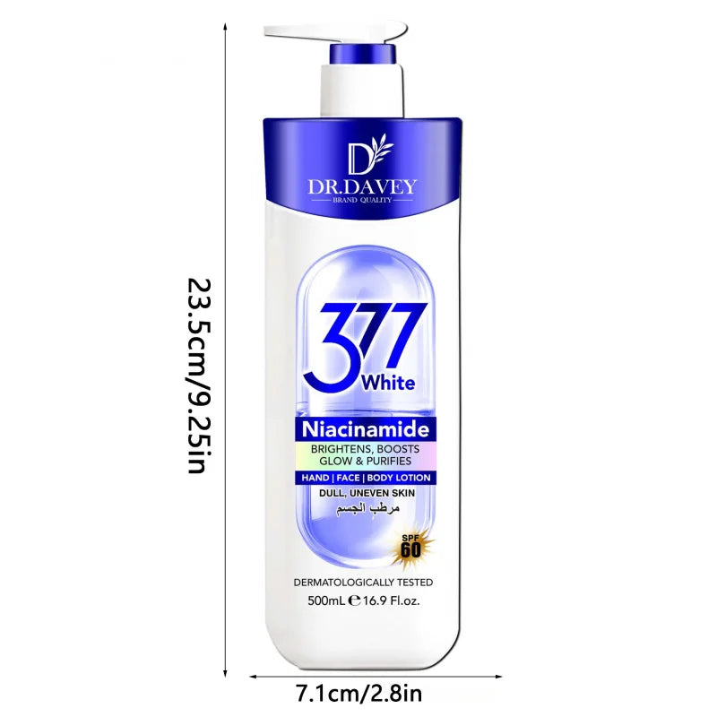 DR.DAVEY Niacinamide Body Lotion – 500g Moisturizer