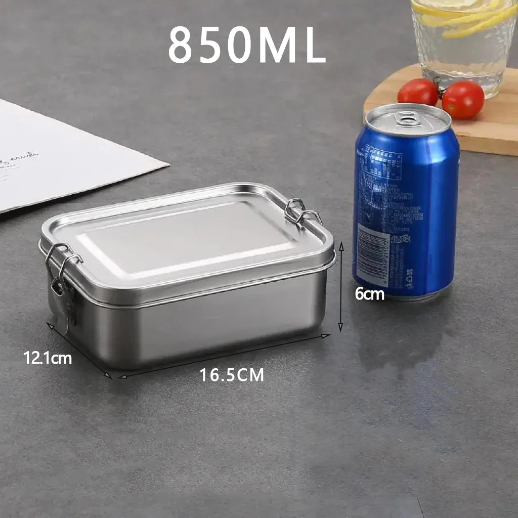 Stainless Steel Bento Lunch Box – Leak-Proof, Lockable Clips Stainless Steel Lunch Box Oasis Select 850ml 1