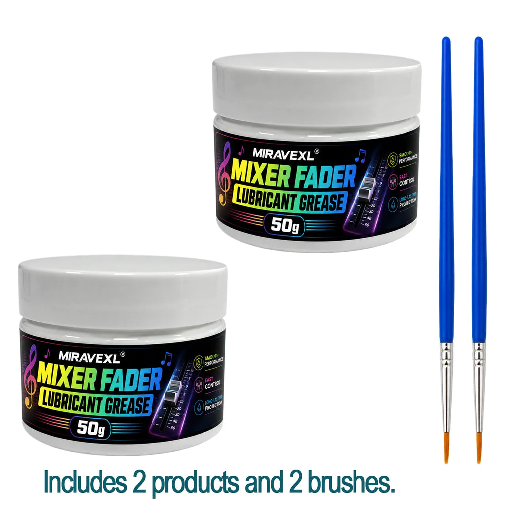 50g MIRAVEXL Mixer Fader Grease + Brush, Professional Mixer Lubrication, Smooth Performance, Long-Lasting, Easy to Apply Oasis Select 2 Cans-2 Items