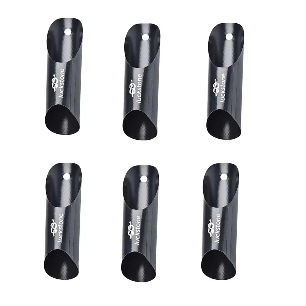 2PC 6PC Outdoor Rock Climbing Rope Cover Protector Anti-Wear Arborist Rappelling Abseiling Aerial Work PVC Rope Guard Sleeve Oasis Select BlackPCS6