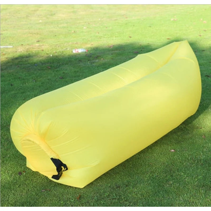 Super comfortable inflatable reclining sofa bed, with soft and fluffy air cushions, suitable for camping and on the beach Oasis Select Yellow