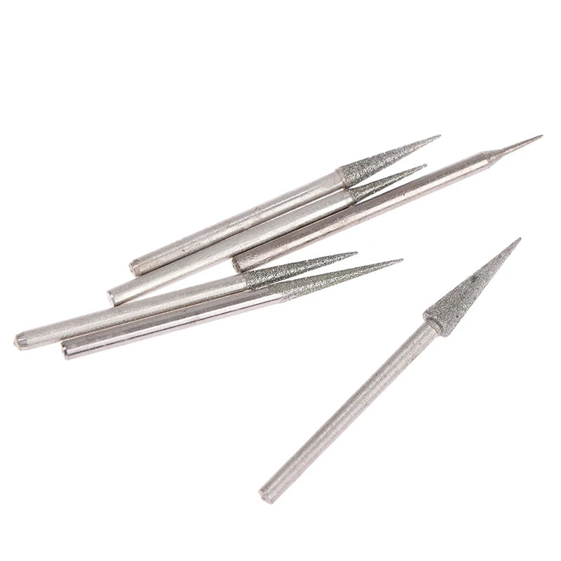 6Pcs 1-4mm Diamond Grinding Head Needle Bits Burrs Engraving Carving Tool 2.35mm Oasis Select