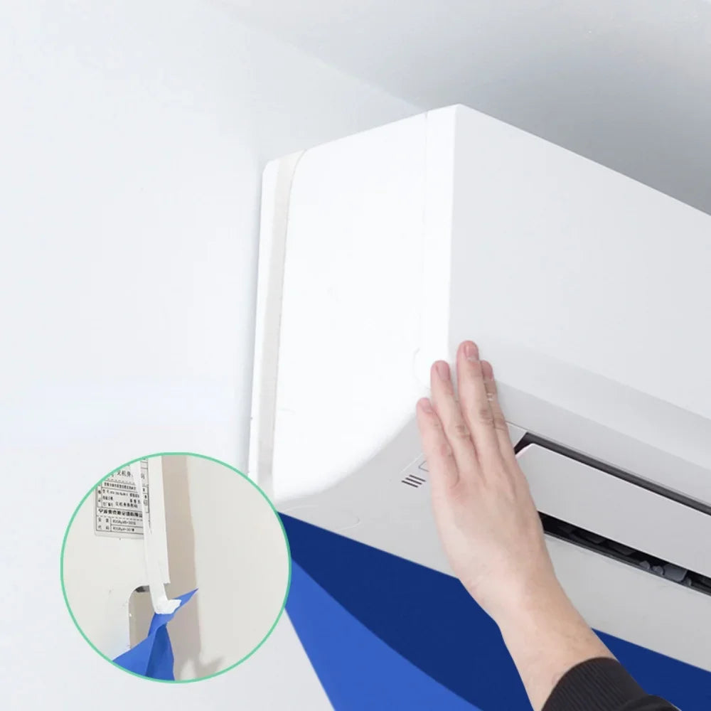 100cm PVC Air Conditioner Cleaning Cover Bag with Drain Pipe AC Cleaning Cover Bag Oasis Select