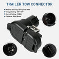 Style 7-Way & 4-Way Trailer Wiring Harness With Bracket, For 2007-2024 F150, Chevy Silverado, RAM Oasis Select Black