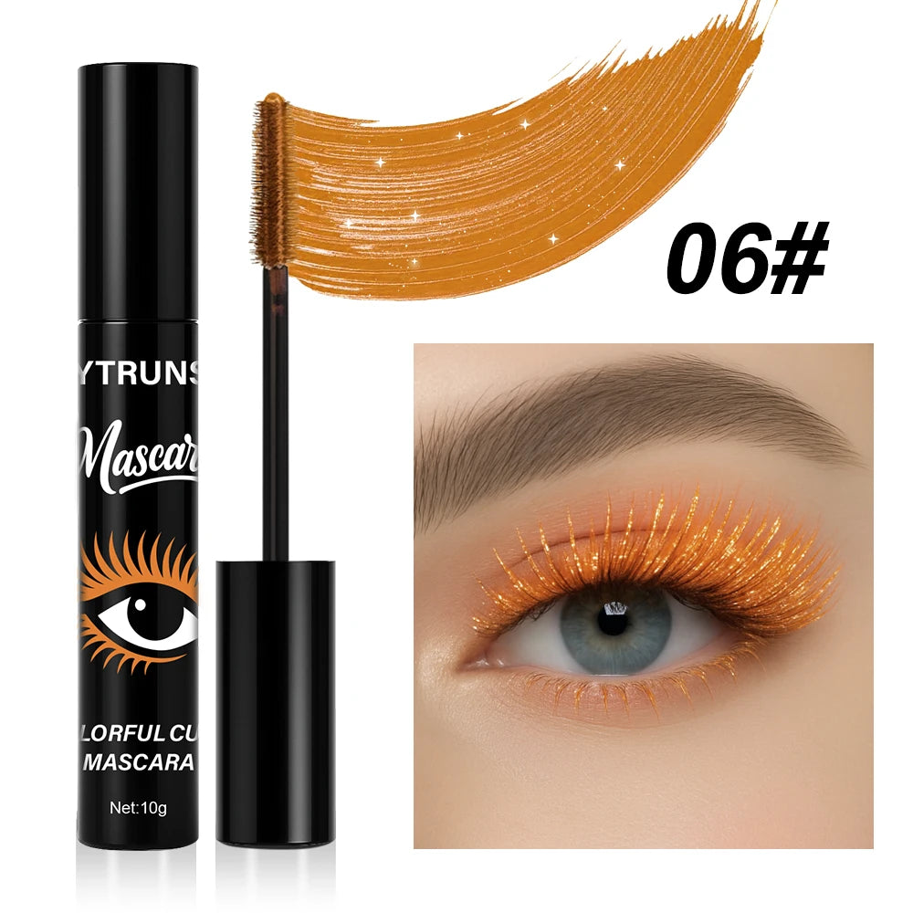 8 Color Glitter Mascara – Waterproof, Lengthening & Volumizing