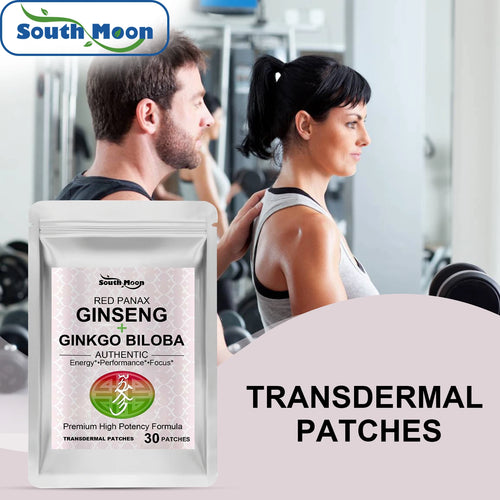 120PCS Energy Support Body Patches Natural Red Ginseng Ginkgo Biloba Collagen Circulation Boost Energy Boost SkinCare Patches Oasis Select