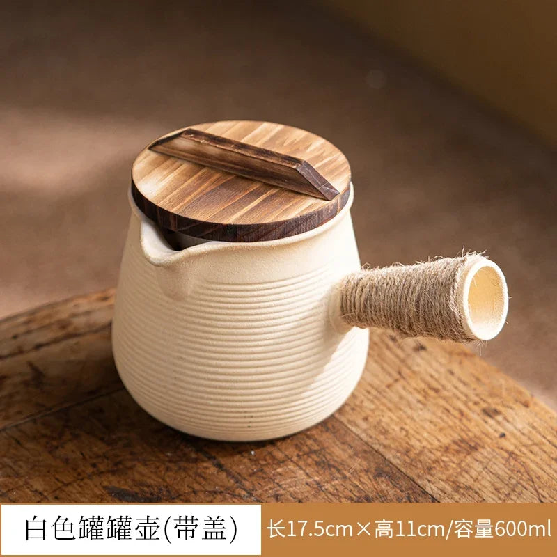 Ceramic Baked Milk Tea Pot Can Be Dry Boiled Boiled Tea Warm Milk Pot Teapot Tea Infuser Oasis Select 600ml 2