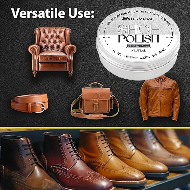 Professional Leather Shoe Polish Cream Kit,Cleaner Conditioner Waterproofer,Color Restorer for Men Women Formal Shoes Boots Bags Oasis Select