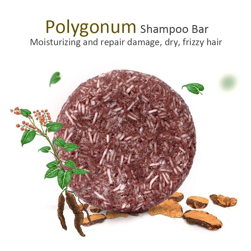 PURC Dye Shampoo Soap for Hair 60G Gray Hair Darkening Anti Dandruff Repair Damage Solid Shampoo Bar Hair Care Oasis Select