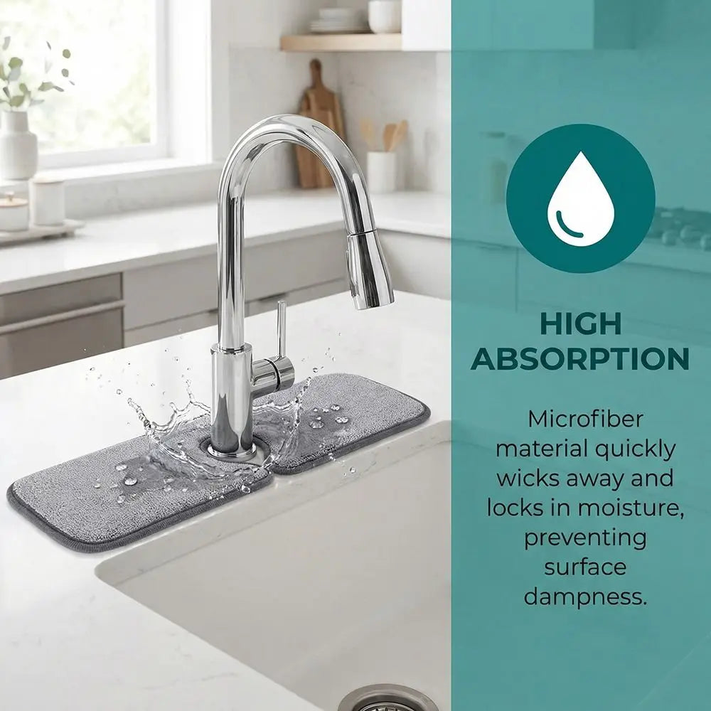 Microfiber Faucet Splash Guard Absorbent Pad 3 Pack