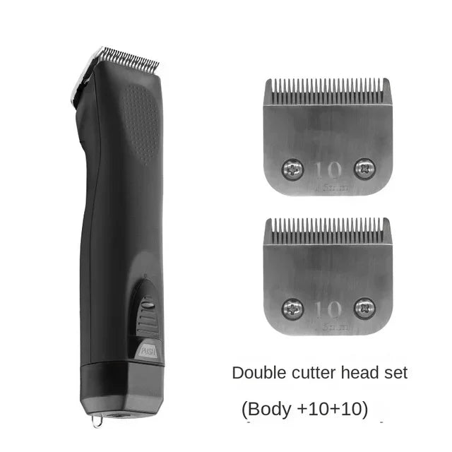 High Power Smart Dog Clippers Grooming Trimmer Pet Haircut Machine for Dogs Grooming Cutter Rechargeable Detachable Blade Oasis Select black As picture 2 EU plug