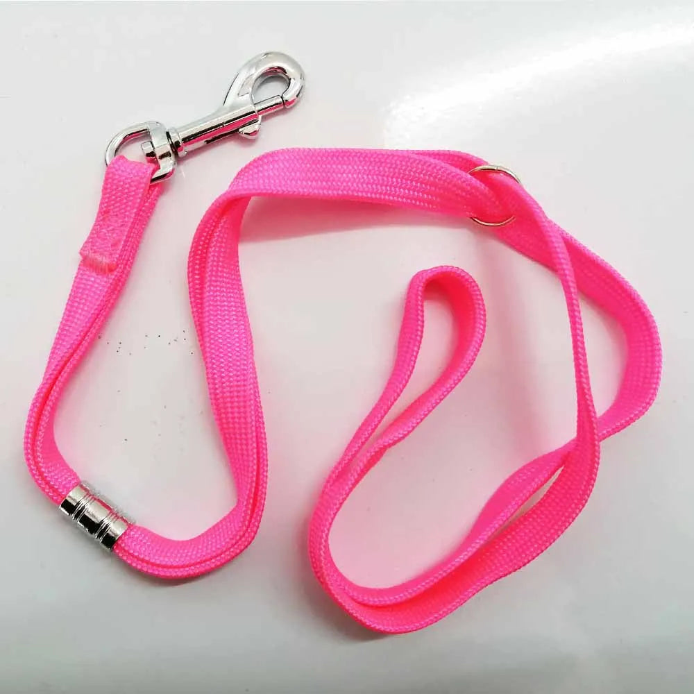 2Pcs Nylon Dog Leash Adjustable Pets Noose Loop Lock Clip Rope Durable Grooming Table Sling Cats Restraint Ropes for Bath Desks Oasis Select Pink 2pcs