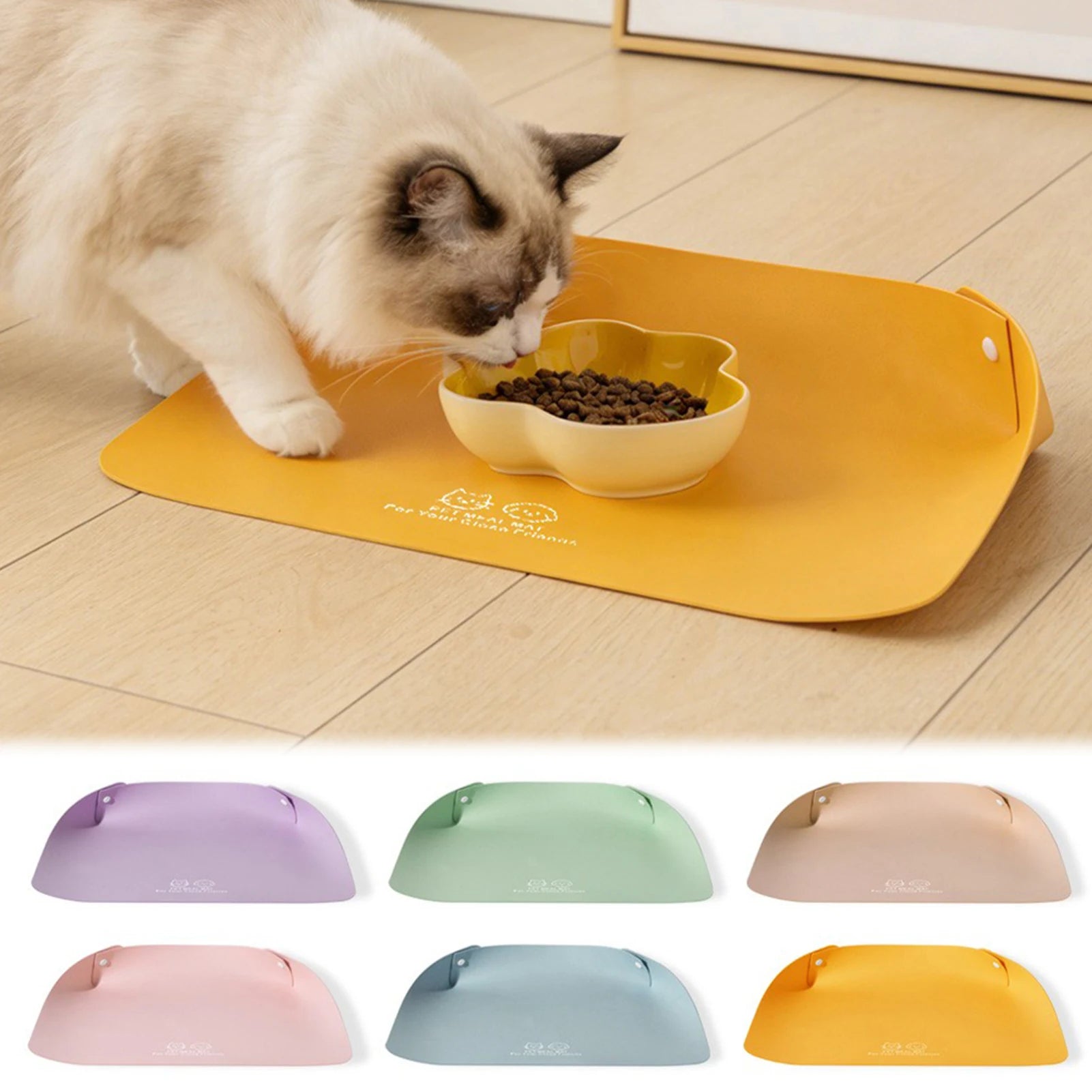 PU Leather Pet Feeding Mat – Waterproof & Non-Slip Placemat