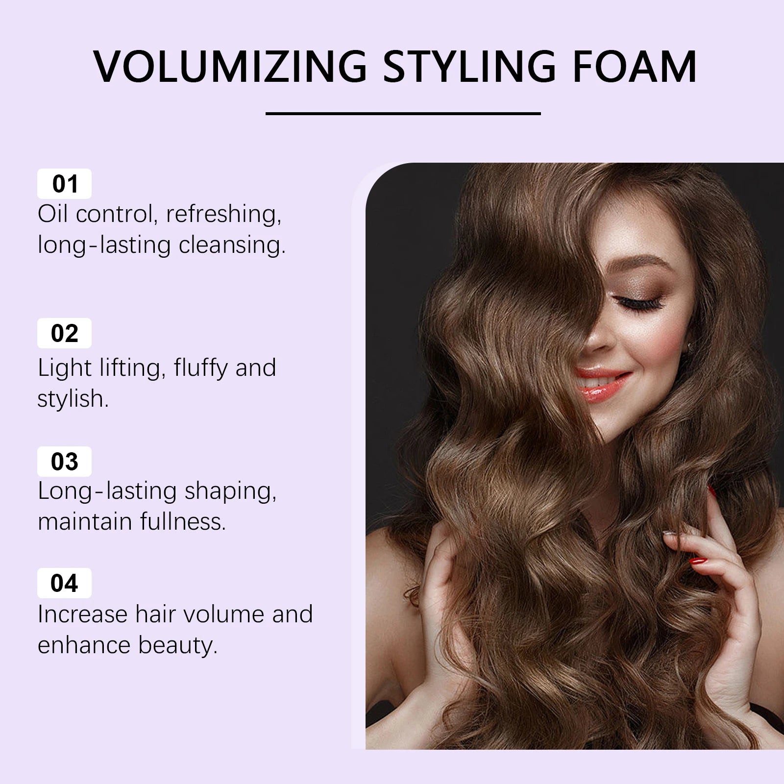 HOEGOA Curly Hair Mousse – Anti-Frizz, Volume & Strong Hold 100ml