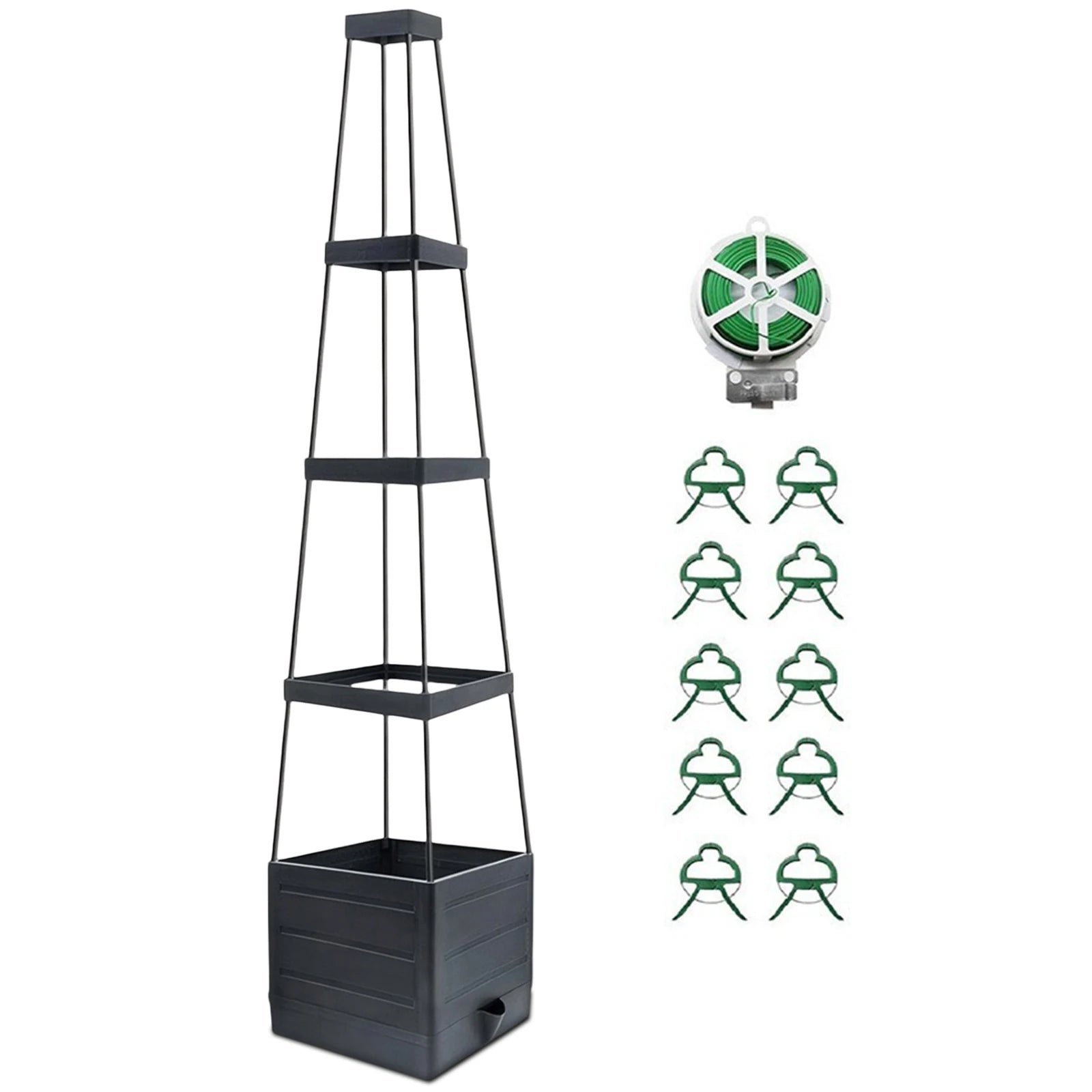 11" Self-Watering Tomato Tower Raised Planter Box with Trellis Raised Garden Planter Oasis Select
