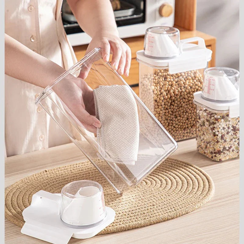 Airtight Rice & Grain Storage Container with Measuring Cup Food Storage Container Oasis Select