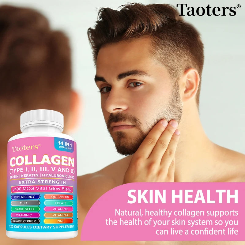 Multi Collagen Capsules – Biotin, Keratin & Hyaluronic Acid