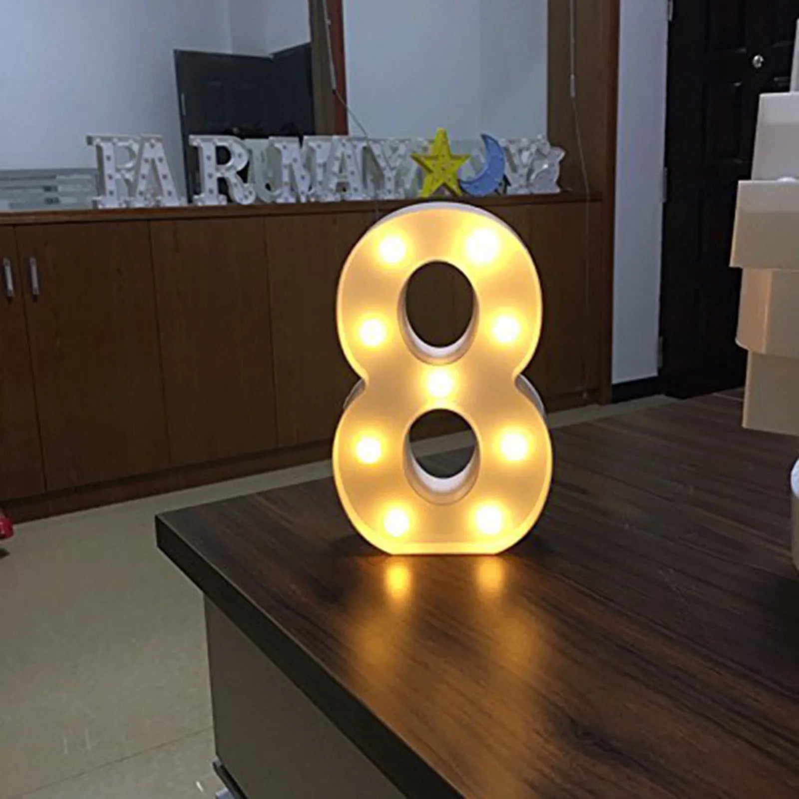 Light Up Letter Led Alphabet Number Plastic Battery Operated Party Sign Wedding Festival Stand Decoration No Batteries Included Oasis Select I
