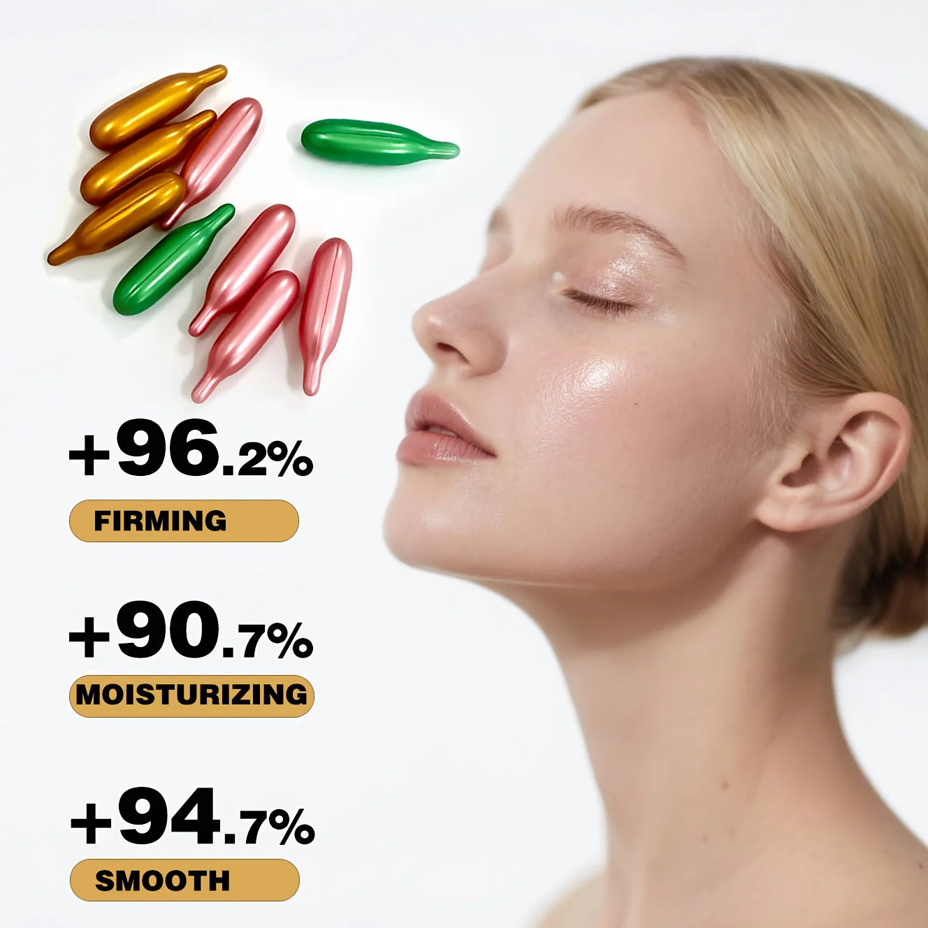 Vitamin E Single-Use Facial Essence Capsules – 30ct Moisturizer Facial Essence Serum Oasis Select