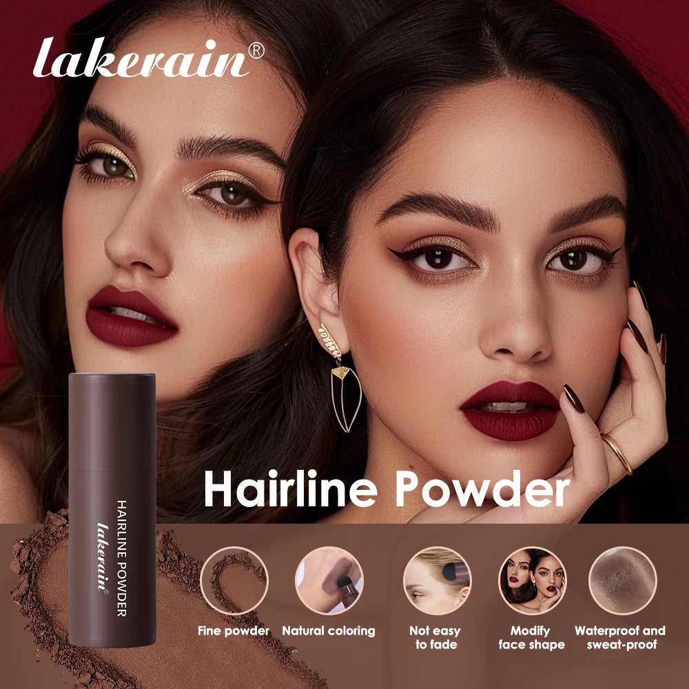 Hairline Shadow Powder Waterproof Sweat-proof Hairline Root Cover Up Filling Hair Natural Black Brown Eyebrows Contour Stick Oasis Select