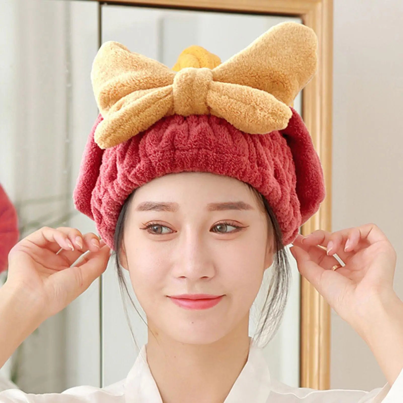 Quick Drying Hair Towel 27x26cm Absorbent Head Wrap Cap Quick Drying Hair Caps Drying Hat Turban Dry Absorbent Quick Dry Hair Oasis Select