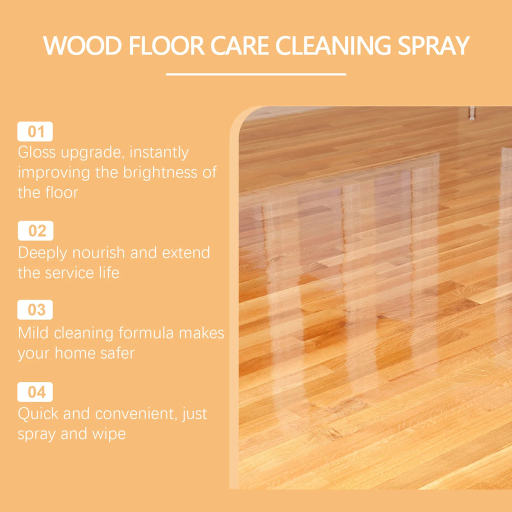 Jakehoe Floor Polishing Clean Spray Deep Cleaning Floor Protect Gloss Repair Waterproof Anti Cracking Quick Drying Floor Clean Oasis Select