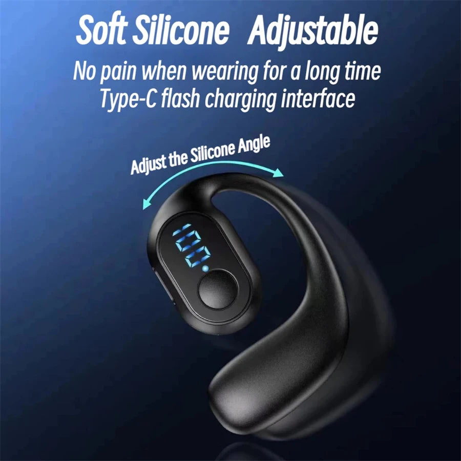 Ear Hook Wireless Earphones Bluetooth 5.3 Mini Handsfree Waterproof Sport Music Headset Single Earbuds OWS Headphone HiFi Music Oasis Select