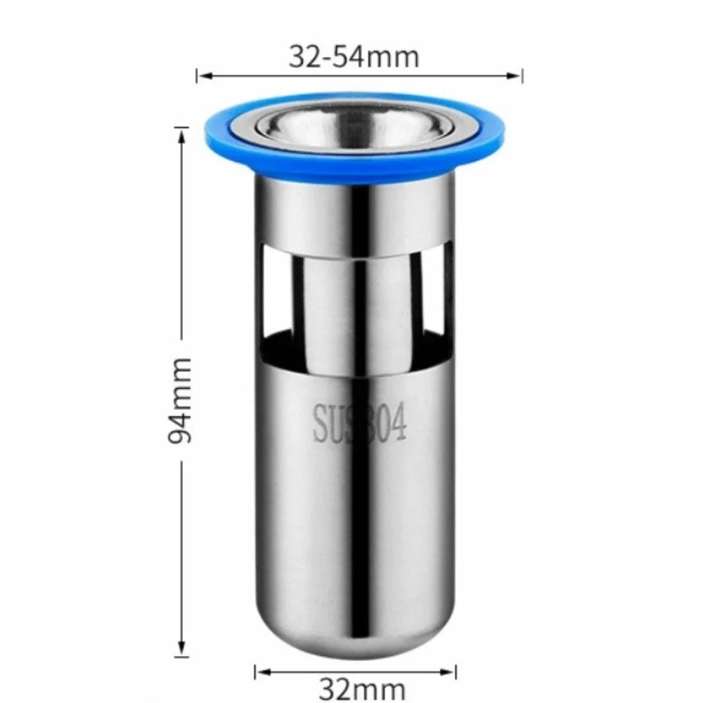 New Stainless Steel Floor Drain Core Insect Proof U-type Bathroom Sewer Drain Deodorant Sealed Floor Drain Home Oasis Select 2