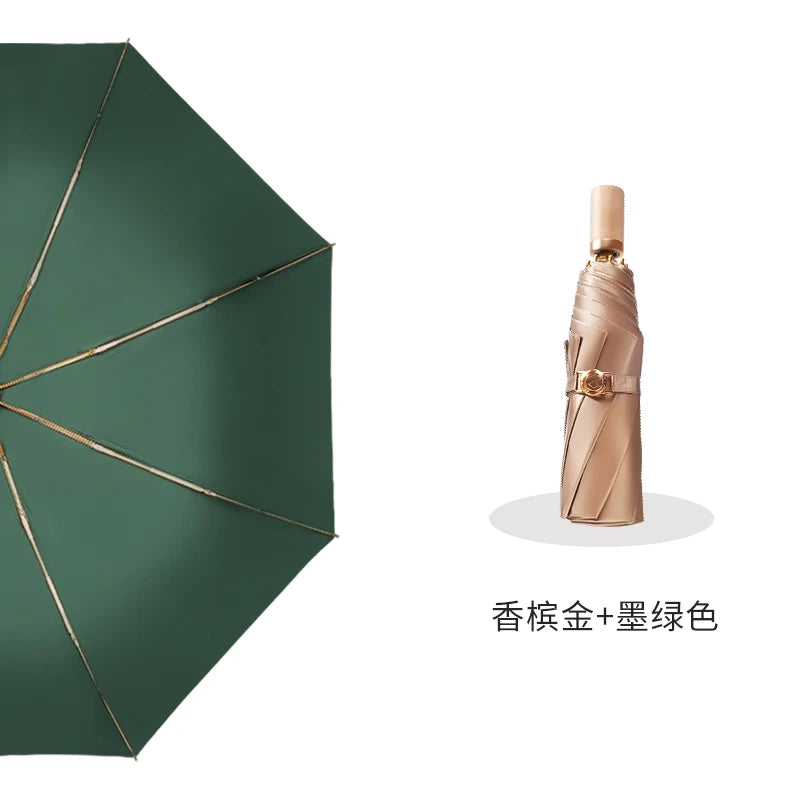 Titanium Silver Double Vinyl Sunshade Umbrella UV Protection Radiation Protection Super Sun Protection Rain Umbrella Oasis Select 12