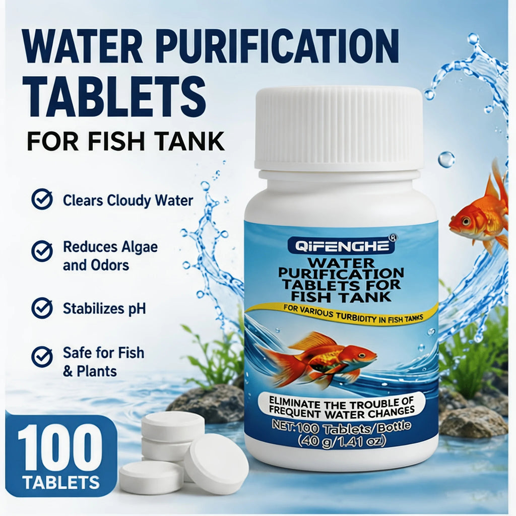 Aquarium Water Clarifier Tablets Fish Tank Cleaner Purifier Removes Cloudy Green Water Murky Dim Tank View Clarifier Oasis Select