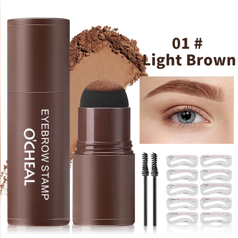 O'CHEAL Eyebrow Stamp & Hairline Shadow Powder Kit – 10 Pcs