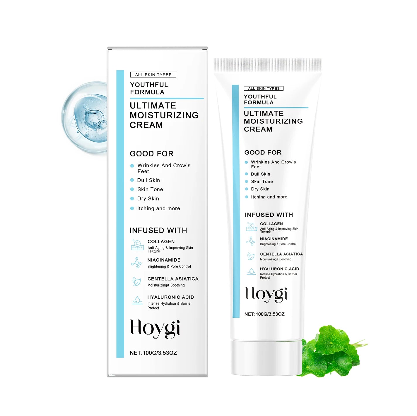 Centella Moisturizing Cream Hyaluronic Acid Daily Nourishing Cream Strengthen Barrier Rejuvenation Oil Control Nourish Skin Oasis Select 100g boxed