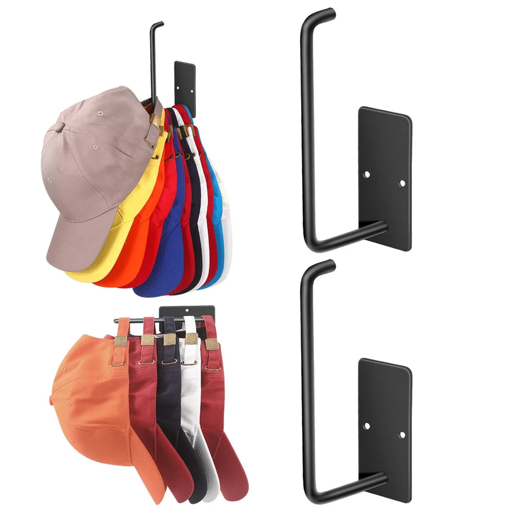 No Punching Baseball Cap Hat Rack Wall Mounted Casual Hat Clothing Jewelry Storage Hook Bathroom Kitchen Bedroom Storage Rack Oasis Select