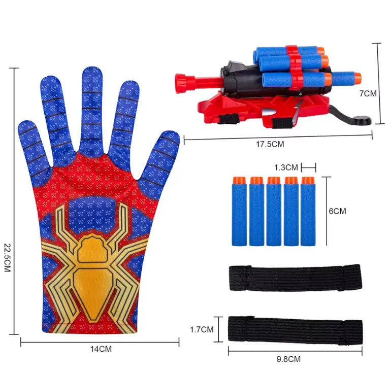 Spider Launcher Chidlren Toy Glove Web Shooters Halloween Wristband Prop Boys Cosplay Figure Game Christmas Kids Present Toys Oasis Select 5 bullets