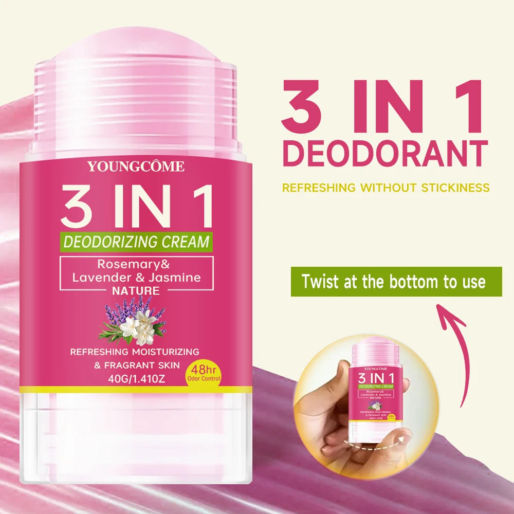 YOUNGCOME 3-in-1 Deodorizing Cream | Long-Lasting Fragrance Balm